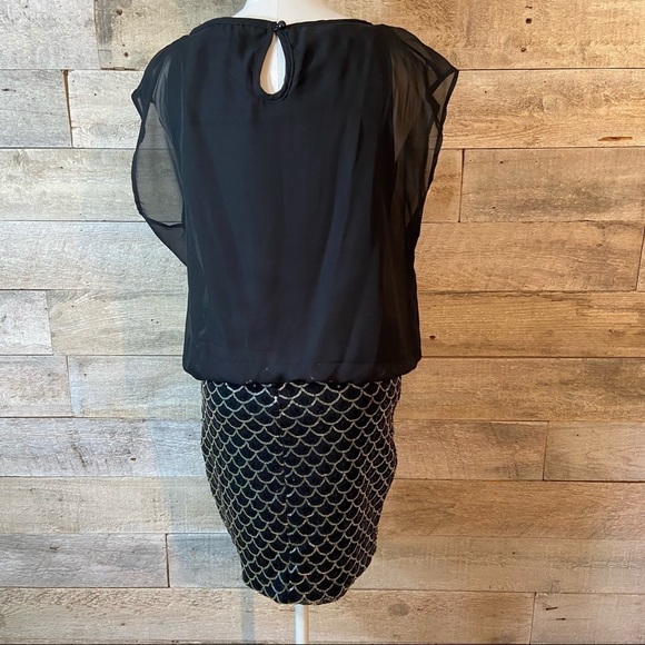 🛍3/$30 As U Wish black sequinned dress in size medium - Picture 3 of 10